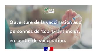 La vaccination ouverte dès 12 ans : téléchargez l'autorisation parentale à remplir