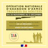 Opération nationale d'abandon simplifié d'armes à l'Etat en Savoie du 25/11 au 02/12 2022